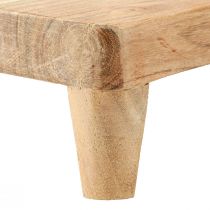 Artikel Træbakke med fødder bord piedestal natur 45x20x7,5cm