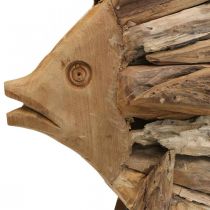 Træfisk deco stor, deco fisk stående H50cm