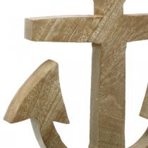 Hængende Anker Mango Træ Nautical Hanger Natural H24,5cm