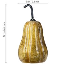 Artikel Træpære pære trædekoration efterår rød gul hvid 12×6 cm 3 stk.