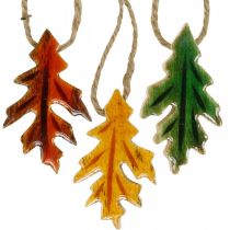 Dekorative blade træ at hænge Farverige efterårsdekorationer 6,5 × 4 cm 12 stk