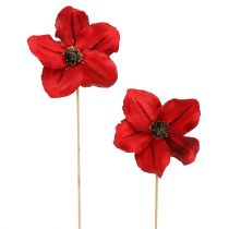 Artikel Træblomst som stik rød Ø9cm - 12cm L45cm 15 stk