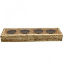 Artikel Borddekoration adventslysestage lysbakke træ L48cm