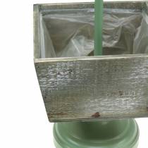 Artikel Plantekrukke med fod vejrhane træ natur/grøn 26x20cm H68cm