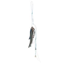 Artikel Træophæng af fisk, blå, 36 cm, 4 stk.