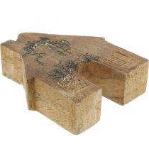 Artikel Træhusdekoration Julehus træhusdekoration træstativ H10cm