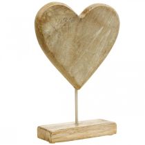 Artikel Træhjerte hjerte på pind deco hjerte træ natur 25,5cm H33cm