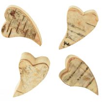 Artikel Træhjerter med birkebark Birkehjerter 3–4cm 30 stk