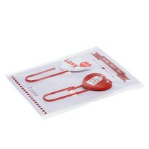 Artikel Træklip hjerte "Love" dekorativt hjerte Valentinsdag gave 2stk