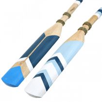 Artikel Dekorativ pagaj træ vægdekoration Maritim dekorativ træpagaj malet 78cm