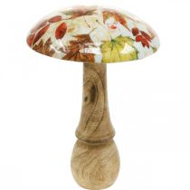 Artikel Træ champignon deco efterårsblade hvid, farverig efterårsdekoration Ø13cm H19cm