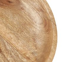 Artikel Træskål med fod dekorativ skål træ natursort Ø25cm