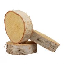 Artikel Træskiver dekorativ birketræ naturbark Ø7-9cm 18 stk