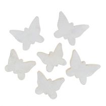 Artikel Træ sommerfugl hvid 2,8 cm - 3,3 cm 28 stk
