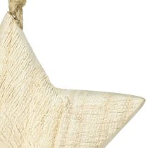 Artikel Træstjerne naturlig juledekoration træ Ø13,5 cm