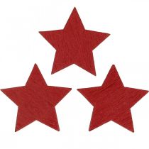Artikel Træstjerner rødt drys Julestjerner 3cm 72stk