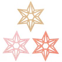 Artikel Træstjerner juledekoration træstjerner orange 8cm 16 stk