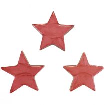 Artikel Træstjernedekoration Julepynt stjerner pink glans Ø5cm 8 stk