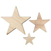 Artikel Stjerner i træ dekoration scatter dekoration Jul natur 3/5/7cm 29 stk