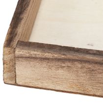 Artikel Træbakke, rustikt design, perfekt til bolig- eller kontordekoration, 15 cm, 4 stk.
