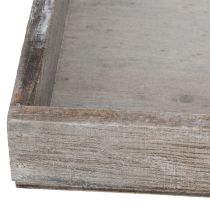 Artikel Rektangulær træbakke, ideel til dekoration af altaner og opholdsrum, 30 cm, 4 stk.