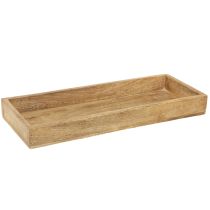 Artikel Træbakke rektangulær dekorativ bakke træ 39×15,5×4cm 2 stk.