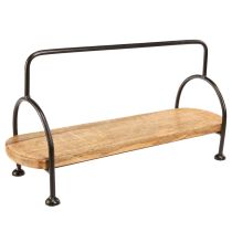Artikel Træbakke oval aflang dekorativ bakke med hank 49×18×26cm