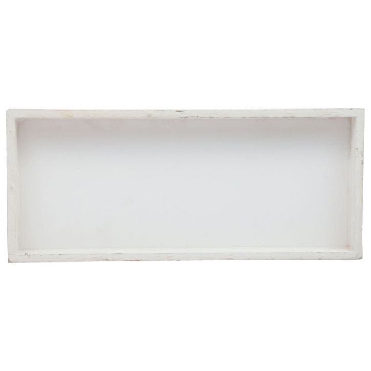 Artikel Træbakke hvid dekorativ bakke shabby chic træ 35×15×3cm