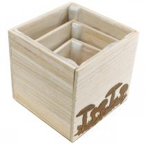 Artikel Plantetern, blomsterkasse, efterårsdekoration med patina 20/16/12cm sæt af 3