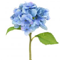 Hortensia blå kunstig blomst 36cm
