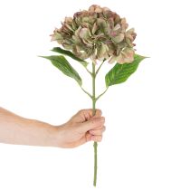 Artikel Kunstig hortensia dekorativ blomst med stilk, 46 cm