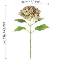 Artikel Kunstig hortensia dekorativ blomst med stilk, 46 cm