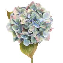 Artikel Hortensia Kunstig Blomst Blå Violet Ø18cm L69cm 2stk
