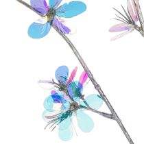 Artikel Kunstig, delikat blomstrende gren med iriserende blomster, 98 cm