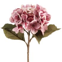 Artikel Kunstige realistiske silkeblomster i hortensia, lyserøde, 52 cm