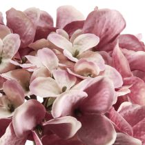 Artikel Kunstige realistiske silkeblomster i hortensia, lyserøde, 52 cm