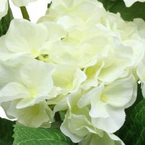 Artikel Hortensia kunstig hvid silke blomster buket sommer dekoration 42cm