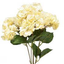Artikel Hortensia buket kunstige blomster gul 5 blomster 48cm