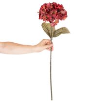 Artikel Kunstig hortensiablomstrende gren, stor blomst, 74 cm