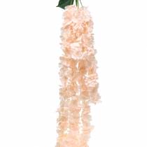 Dekorativ blomsterkrans kunstig abrikos 135 cm 5-streng