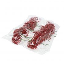 Artikel Hortensia knopp pick 22cm rød 12stk