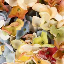 Artikel Kunstig hortensia-krans, farverig, til dør og væg, 55 cm