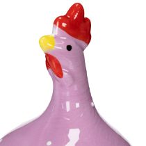 Artikel Keramik kyllingefigur til farverig påskedekoration i stuen og på borde, 10,5 cm, 4 stk.