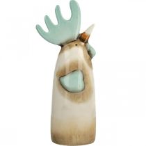 Artikel Keramisk Hane Køkkenpynt Kylling Lyseblå Brun H23cm 2 Stk