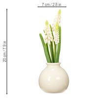 Artikel Kunstig hyacintblomstvase til elegant borddekoration og et stilfuldt look, 20 cm