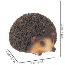 Artikel Dekorativ figur af pindsvin, lille borddekoration til efteråret, 8 cm