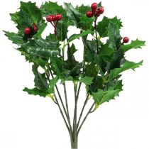 Julegren kristtorn Ilex kunstige bær 37cm