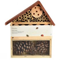 Artikel Insekthotel Brunt Insekthus Træ 25cmx8,5cmx32cm