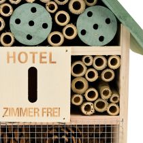 Artikel Insekthotel Træ Insekthus Grøn Natur 26,5x9x31cm