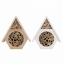 Artikel Insekthotel Honeycomb Bee Hotel Træ Hvid Natur H18,5cm 2stk